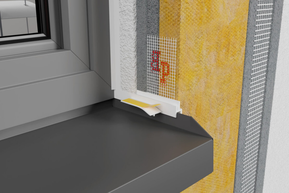 BP20SC montowana na bocznych krawędziach parapetu