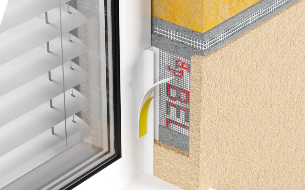 BP 13 – listwy PVC dylatacyjne przyokienne z siatką