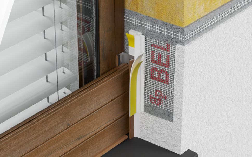 BP13 R listwa dylatacyjna biała do prowadnic rolet