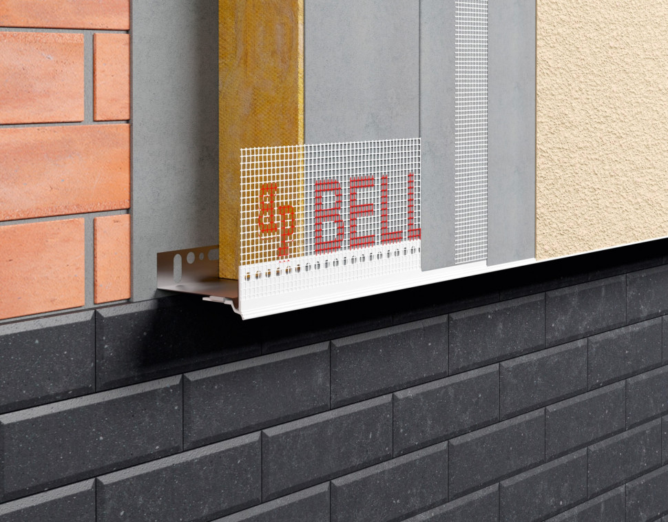 BP14 LUX COK – listwa PCV okapnikowa z siatką – cokołowa