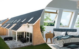 Termomodernizacja poddasza z oknami dachowymi FAKRO