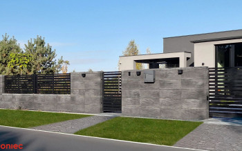 Ogrodzene betonowe ROMA Mega Lidyt wizytówką posesji w Małopolsce
