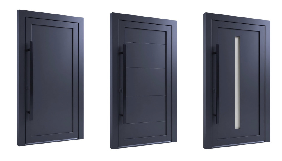 Skrzydło drzwi TIVANO pełne, z przetłoczeniami, z pionowym oraz z przeszkleniem