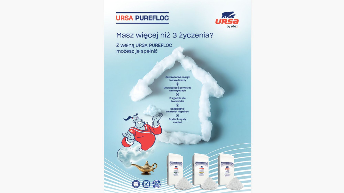 URSA PUREFLOC – nowa generacja izolacji. Innowacyjna, spójna, dopasowana