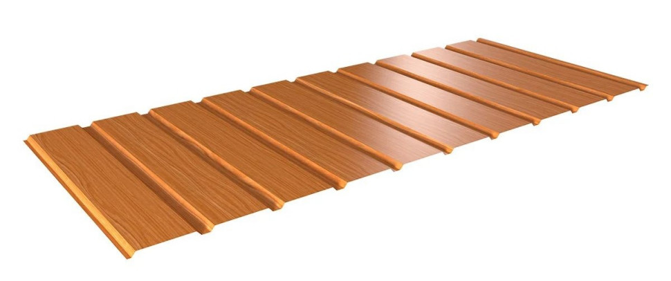 Podbitka z blachy trapezowej TP-7 lub TP-7P (perforowanej) to świetna alternatywa dla podbitki z plastiku.