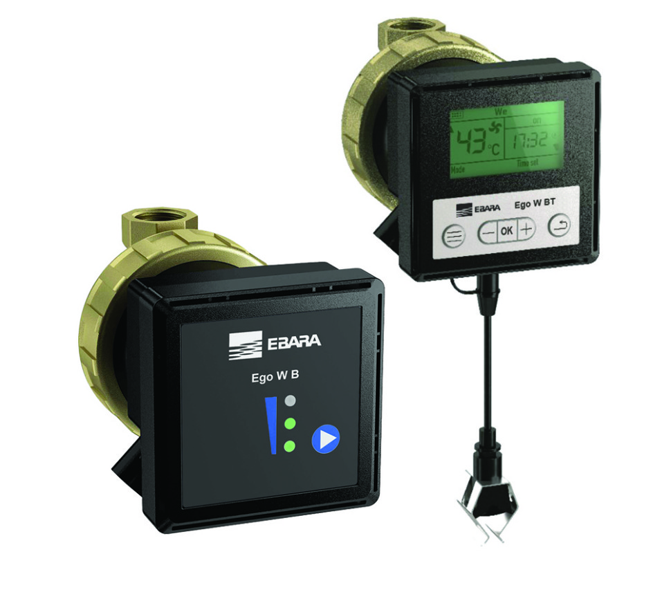 Pompy cyrkulacyjne do ciepłej wody użytkowej Ego WB(T) marki EBARA.