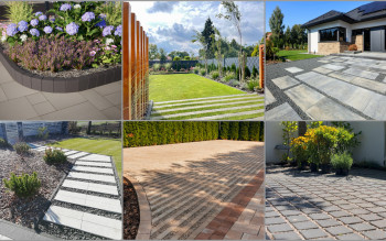 Zrównoważony ogród przy domu i nawierzchnie przyjazne naturze