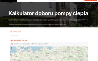 Konfigurator "Doboru pompy ciepła"