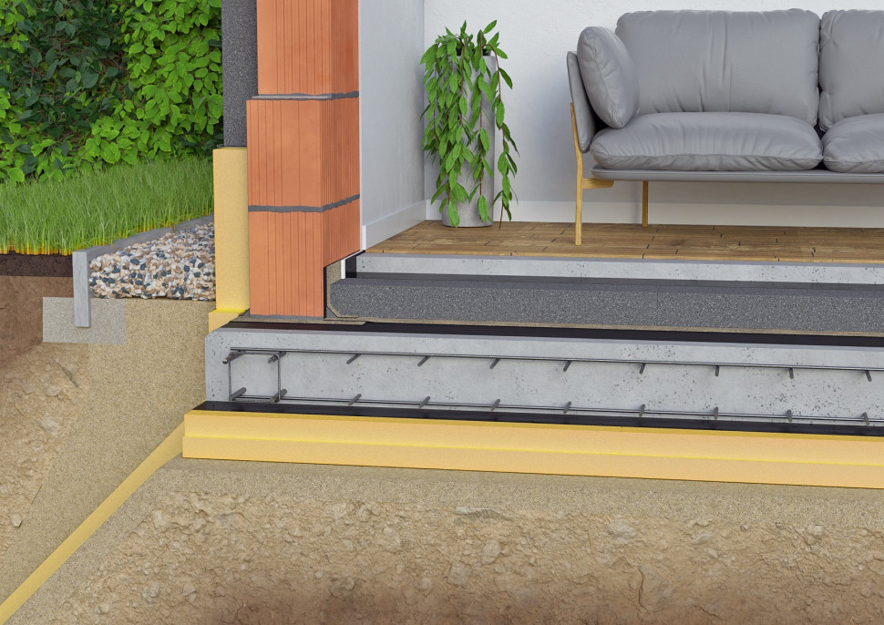 Termoizolacja płyt fundamentowych płytami swisspor XPS w wersji gładkiej