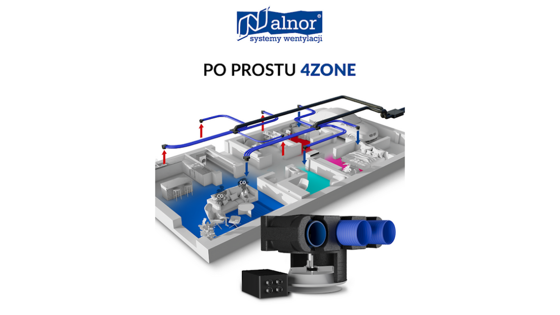 4ZONE Alnor - inteligentne strefowanie wentylacji w nowoczesnych domach