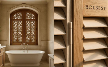  Żaluzje drewniane i shuttersy w łazience - prosty sposób na domowe spa bez kompromisów