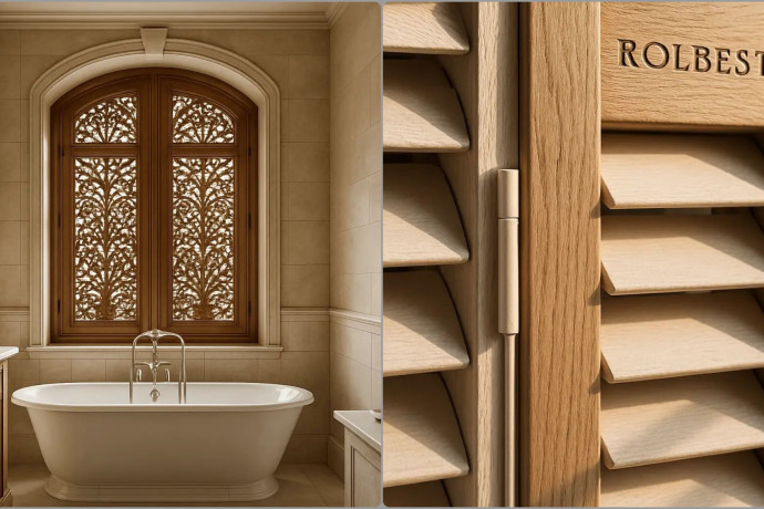  Żaluzje drewniane i shuttersy w łazience - prosty sposób na domowe spa bez kompromisów