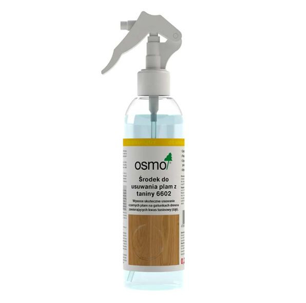 Osmo Odplamiacz 6602. Skuteczne i bezpieczne rozwiązanie do usuwania plam z podłóg olejowanych i woskowanych. Działa miejscowo na przebarwienia po wodzie i kawie