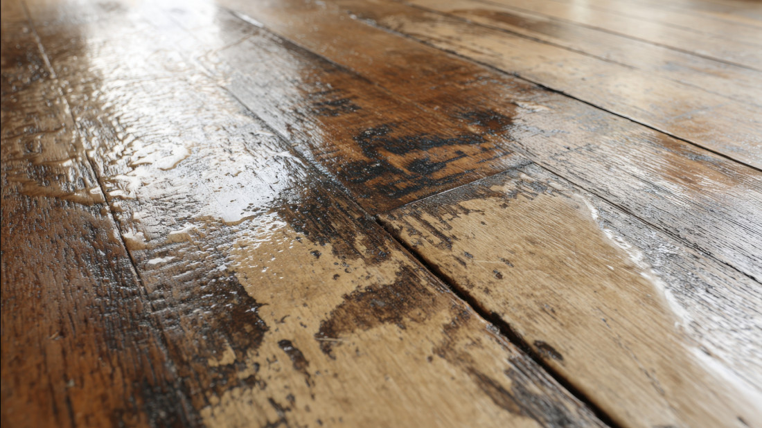 Czarne plamy na parkiecie? Wcale nie musisz szlifować całej podłogi!
