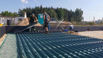 Montaż GWC Geostrong w fundamencie w parze z rekuperatorem - relacja filmowa z placu budowy