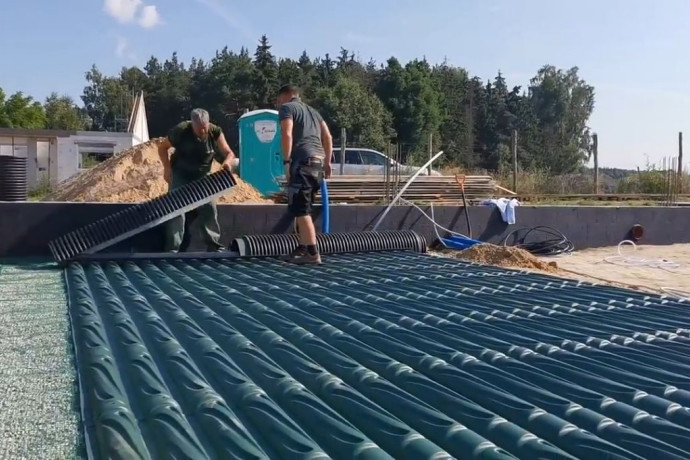 Montaż GWC Geostrong w fundamencie w parze z rekuperatorem - relacja filmowa z placu budowy