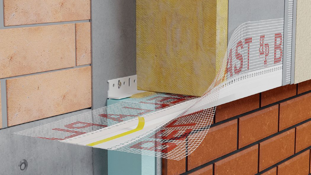 BP14 RF - listwa PVC okapnikowa z siatką