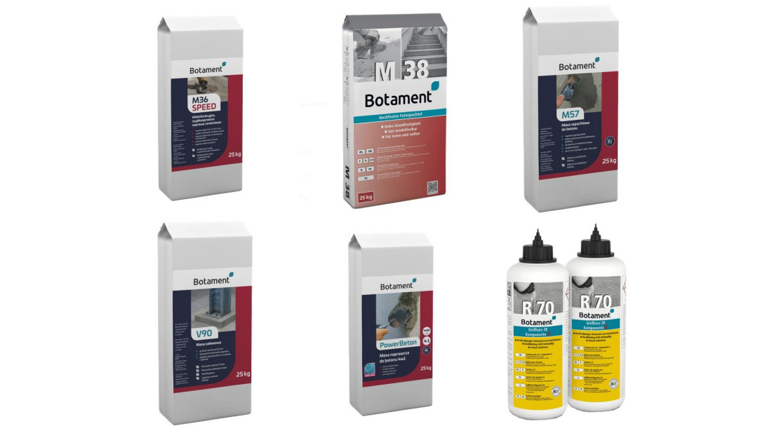 Naprawa betonu produktami Botament – masy szpachlowe, zaprawy i żywice. Jak przebiega proces?