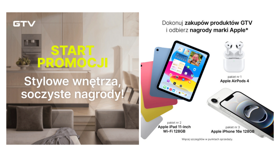 Kupujesz GTV, zyskujesz Apple - promocja z nagrodami premium