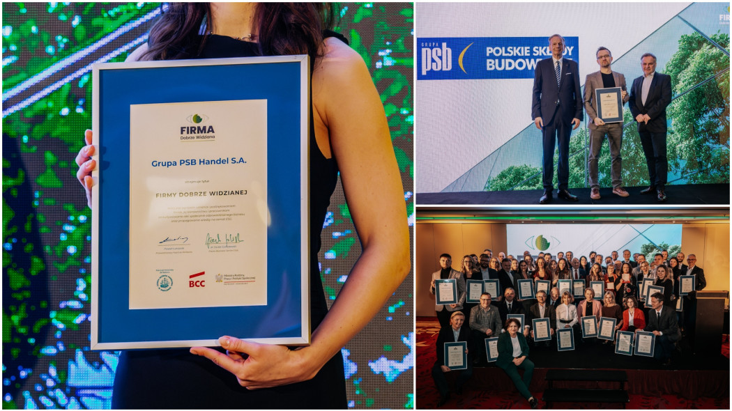 Grupa PSB Handel S.A. z tytułem "Firma Dobrze Widziana"