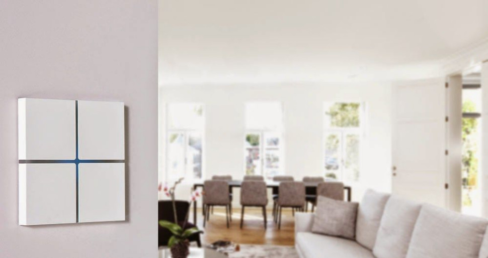 Zamiast rzędu włączników - jeden elegancki panel sterujący całym pomieszczeniem Basalte Sentido