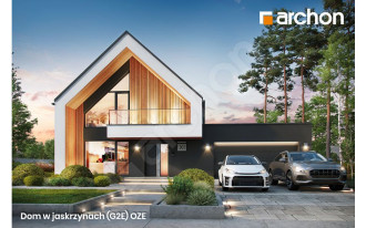 Dom w stylu nowoczesnej stodoły z antresolą i apartamentem master - poznaj ten gotowy projekt od ARCHON+ 