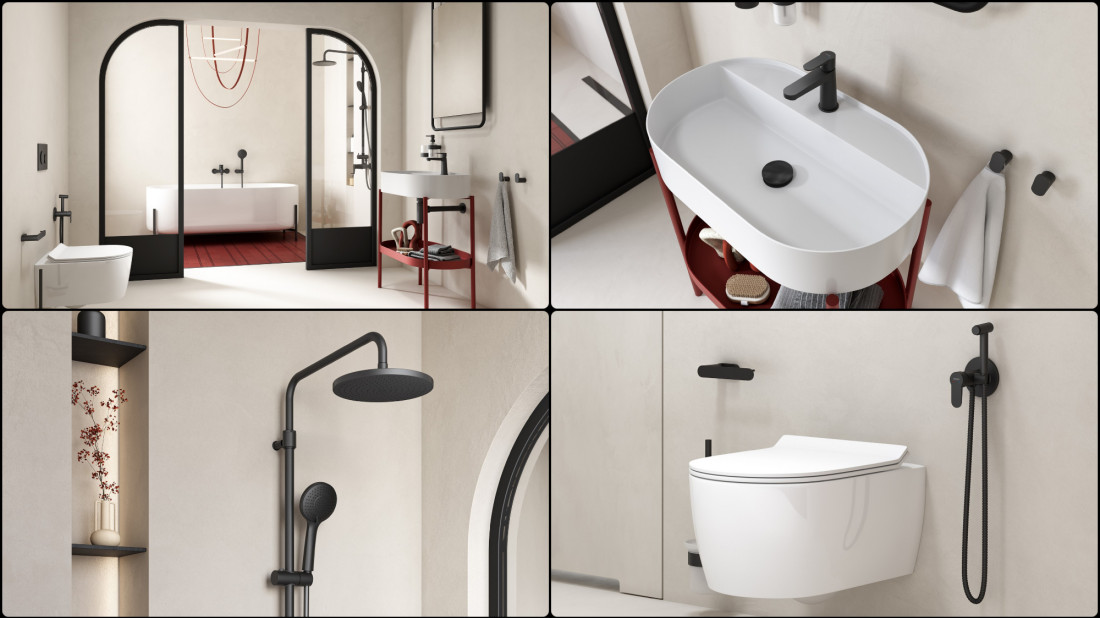 Czarny mat armatury łazienkowej - udany sposób na gustowny minimalizm