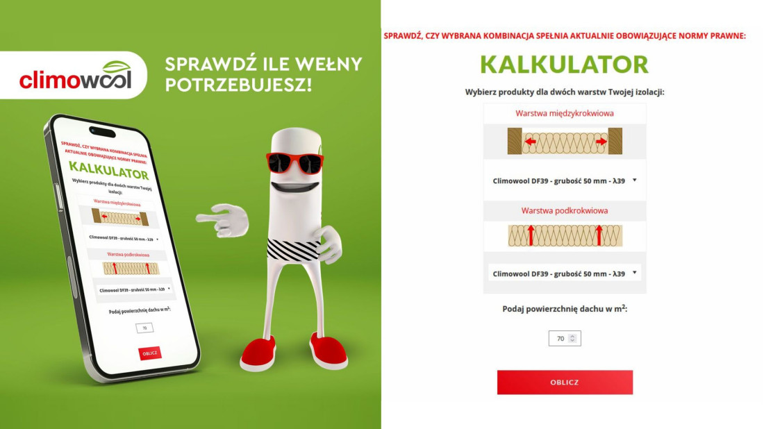 Kalkulator Climowool online - ocieplenie poddasza to prostsze, niż myślisz