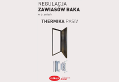 Regulacja zawiasów Simonswerk Baka w drzwiach Mikea Pasiv