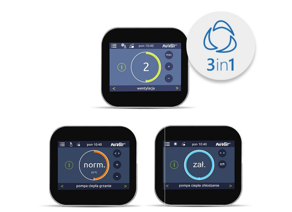 Zintegrowany system sterowania z poziomu manipulatora ściennego lub aplikacji Cloud Connect.