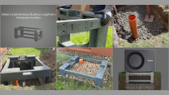 Montaż stelaża fundamentowego Buderus Logatherm pod pompy ciepła