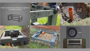 Montaż stelaża fundamentowego Buderus Logatherm pod pompy ciepła