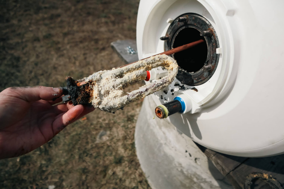 wymiana anody podczas przeglądu instalacji