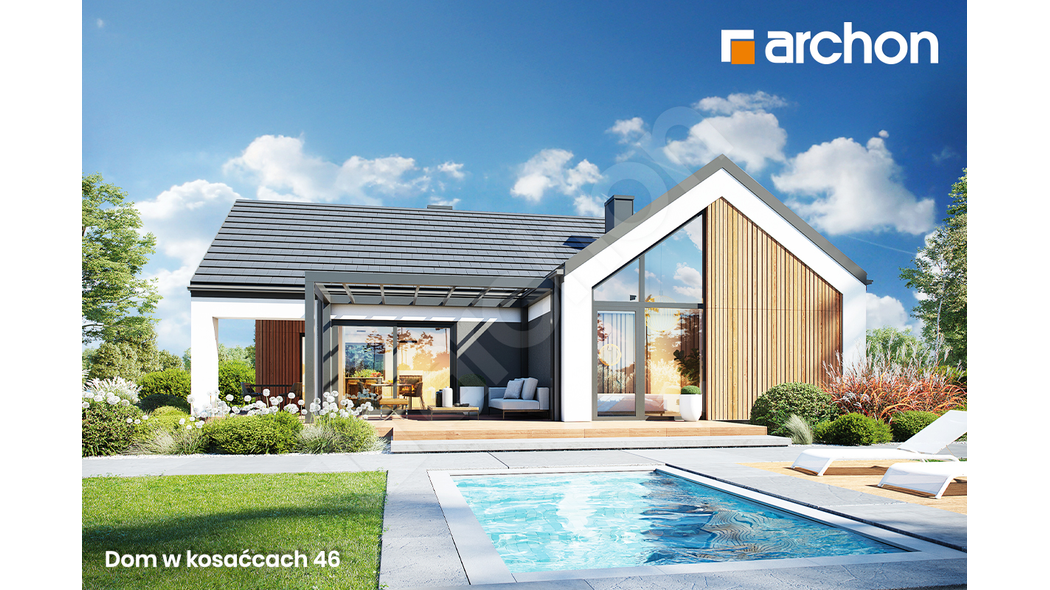 Parterówka w stylu nowoczesnej stodoły z wysoką strefą dzienną i apartamentem!