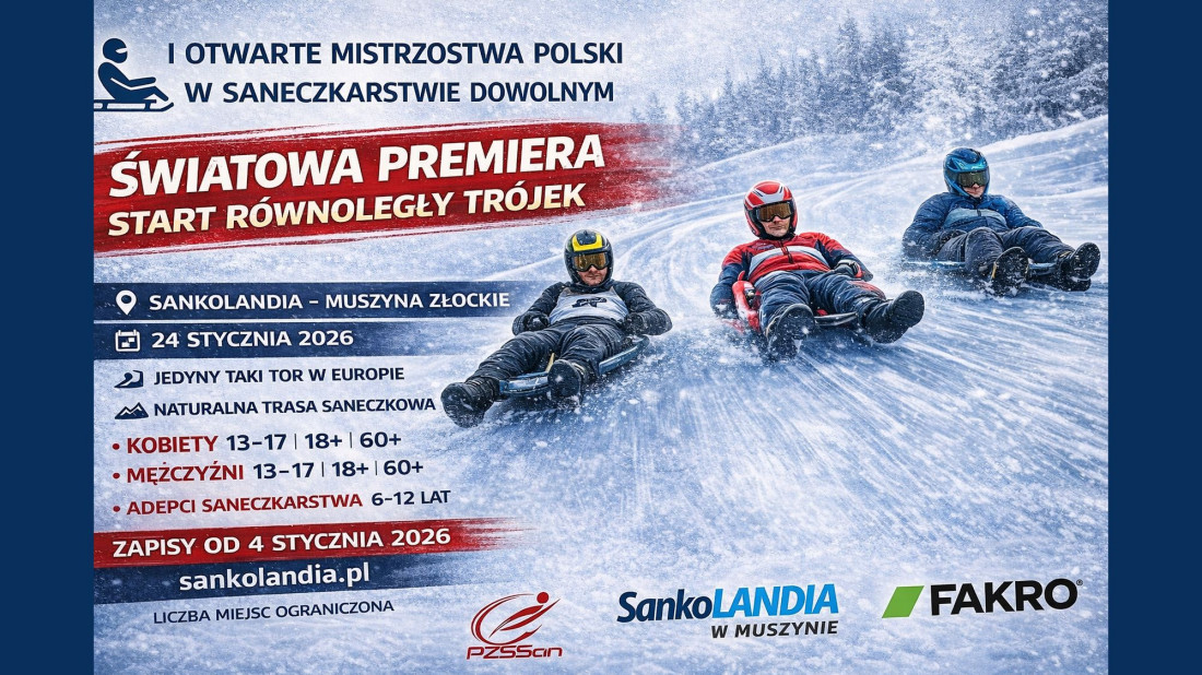 FAKRO partnerem I Otwartych Mistrzostw Polski w saneczkarstwie w Muszynie