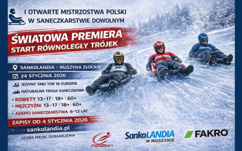 FAKRO partnerem I Otwartych Mistrzostw Polski w saneczkarstwie w Muszynie