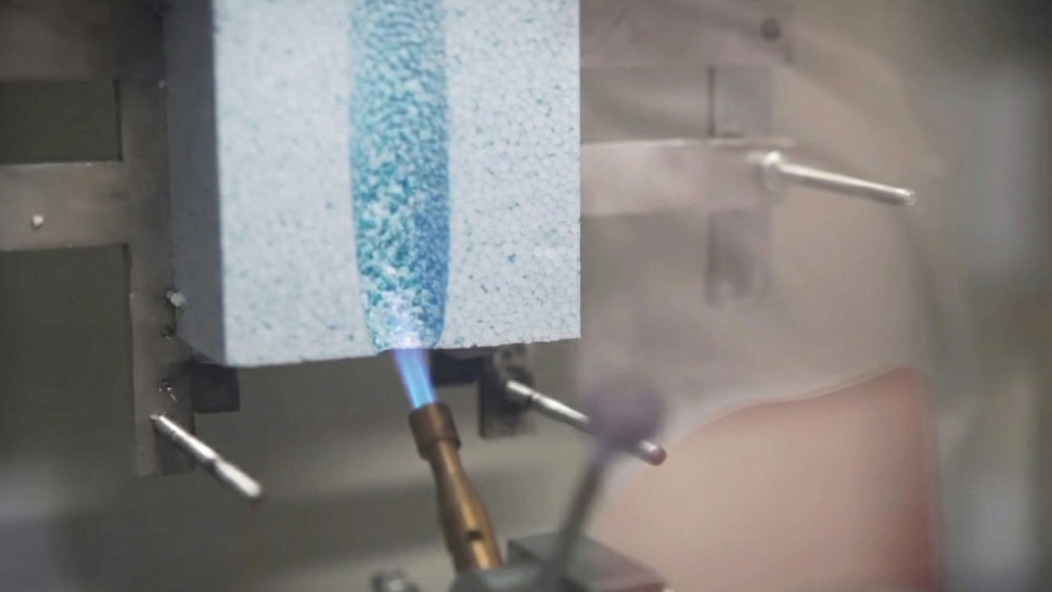 Badanie reakcji styropianu Arbet na ogień