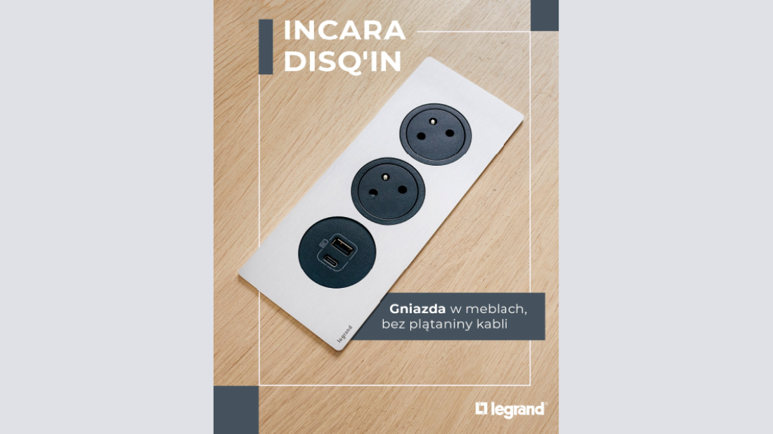 Incara Disq’In: Rewolucja w zasilaniu meblowym dla nowoczesnych przestrzeni biurowych
