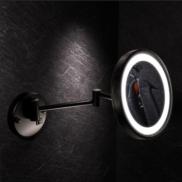 Geesa Mirror - lusterko kosmetyczne z podświetleniem LED czarne