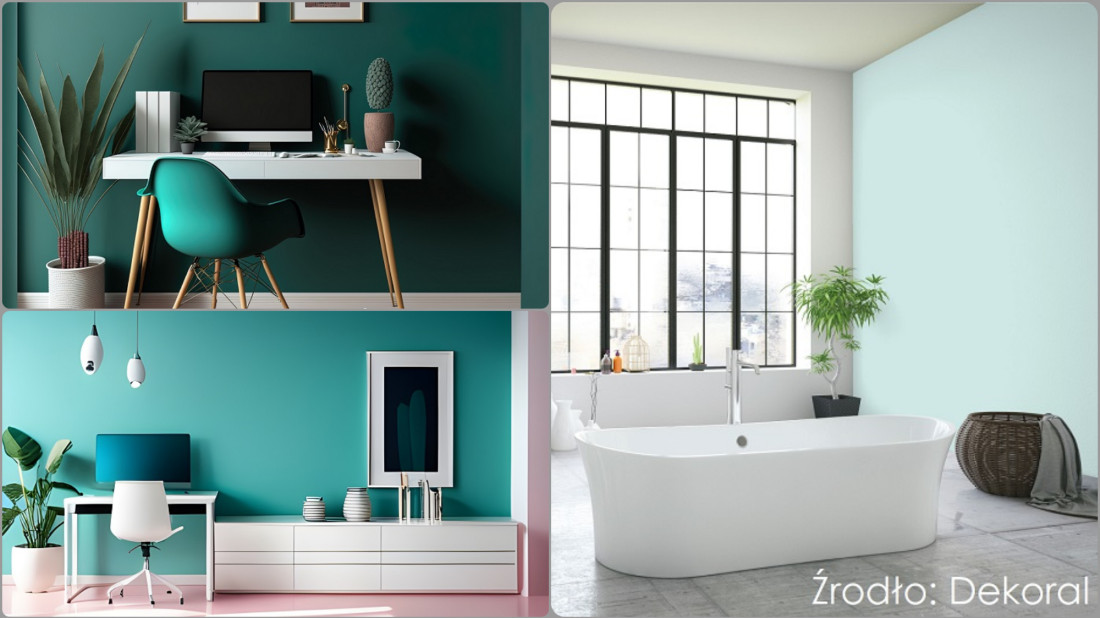 Trendy kolorystyczne Dekoral 2026 - zielenie z nutą błękitu do stylowych wnętrz