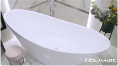 Wanna wolnostojąca ZOE 180×80 - luksusowy design w białym połysku | Ideal Smooth Way