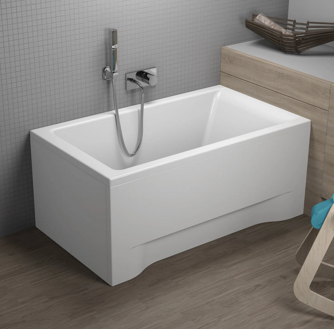 Wanna mała prostokątna CAPRI jest idealnym wyborem do małych łazienek, gdzie każdy centymetr ma znaczenie