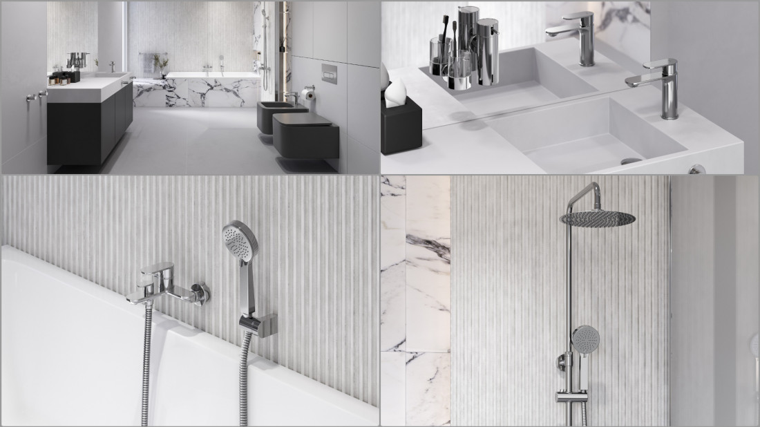 Modna armatura do minimalistycznej łazienki. Kolekcja TALASSA FERRO