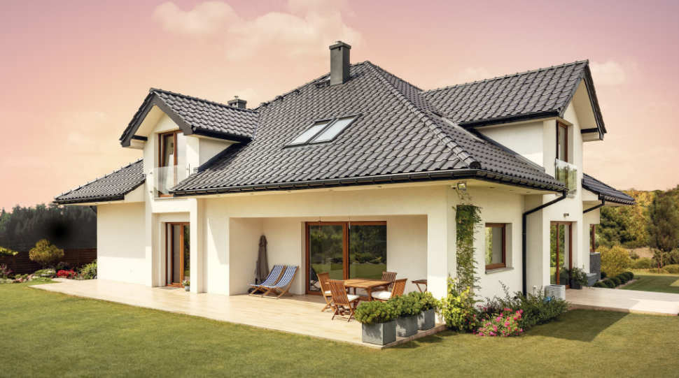 Rubin 9V, dachówka ceramiczna, marka Braas, kolor łupkowy