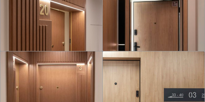 Portal wokół drzwi wejściowych do mieszkania - estetyka i wyższy standard inwestycji