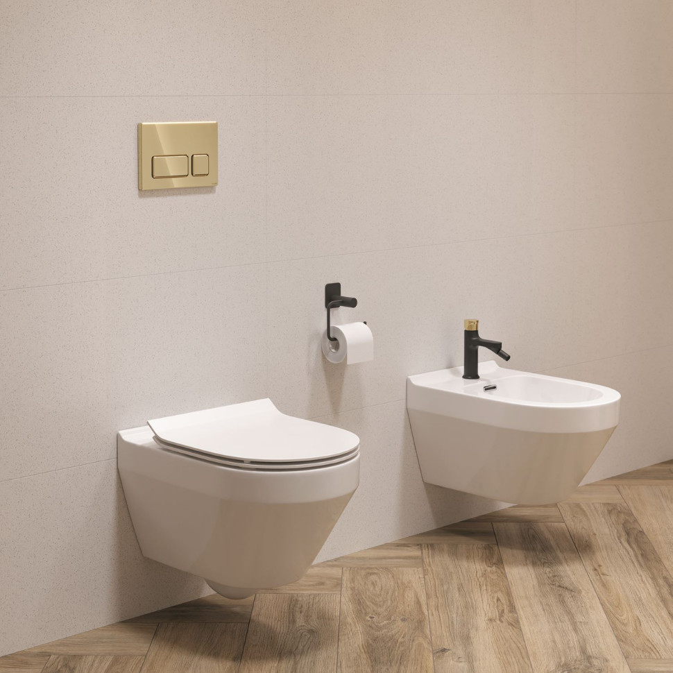 złoty przycisk spłukujący stelaż podtynkowy