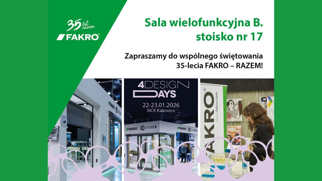 4 Design Days 2026: FAKRO na jubileuszowej 10. edycji