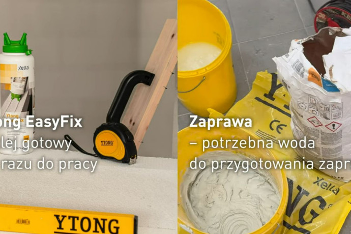 Klej Ytong EasyFix do betonu komórkowego - 10 min wiązania