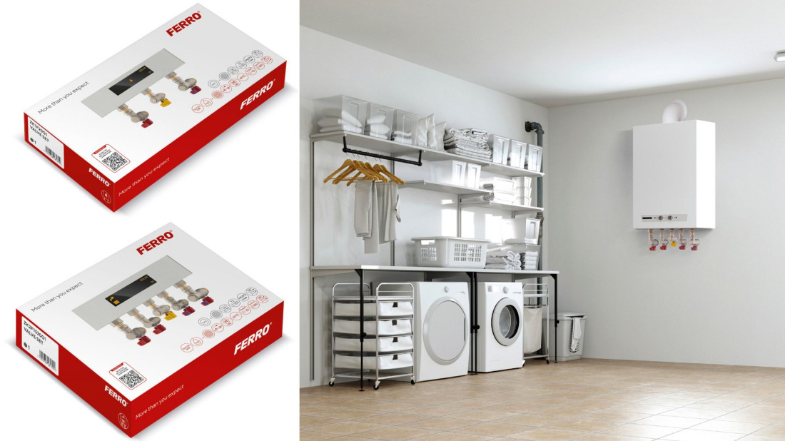 Instalacja kotła gazowego jeszcze prostsza: gotowe zestawy zaworów podkotłowych FERRO