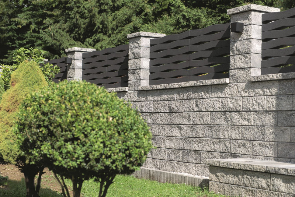 ogrodzenie murowane szare